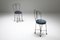 Wire Metal and Velvet Dining Chairs, France, 1970s, Set of 8, Image 8