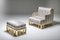 Brass Lounge Chair and Ottoman, Set of 2 4