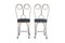 Regency Blue Velvet & Iron Salon Chairs, Set of 8, Image 4