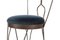 Regency Blue Velvet & Iron Salon Chairs, Set of 8, Image 5