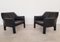 Black Leather CAB 415 Lounge Chairs by Mario Bellini for Cassina, 1980s, Set of 2 4