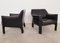 Black Leather CAB 415 Lounge Chairs by Mario Bellini for Cassina, 1980s, Set of 2 8