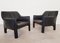 Black Leather CAB 415 Lounge Chairs by Mario Bellini for Cassina, 1980s, Set of 2 2