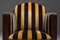 Art Deco Yellow and Black Velvet Club Chair 8