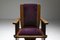 Amsterdam School Armchair with Purple Velour 10