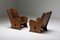 Italian Armchairs in Stained Beech, 1940s, Set of 2 2