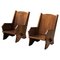 Italian Armchairs in Stained Beech, 1940s, Set of 2 1