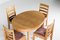 Rationalist Oval Dining Set in Oak by Axel Einar Hjorth, Holland, 1920s, Set of 5, Image 5