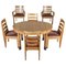 Rationalist Oval Dining Set in Oak by Axel Einar Hjorth, Holland, 1920s, Set of 5 1