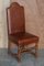 Antique Oak & Heritage Leather Cromwellian Dining Chairs High Backs, Set of 6, Image 14