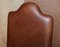 Antike Eichenholz & Heritage Leder Cromwellian Esszimmerstühle mit Hoher Rückenlehne, 6er Set 5