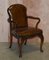 Victorian Walnut Shepherds Crook Hand Dyed Brown Leather Dining Chairs, 1880s, Set of 6 10