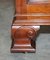 Antique Honduras Hardwood English Hand Carved with Castors Single Bed Frame, Image 5