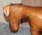 Large Vintage Brown Leather Donkey Pony Stool, 1940s 11