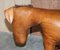 Large Vintage Brown Leather Donkey Pony Stool, 1940s, Image 11