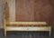 Antique French Hand Painted Bed Frame in Oak Pine Slats 14