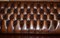 Sofá Chesterfield de cuero marrón teñido a mano, Imagen 5