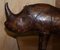 Dimitri Omersa Rhinoceros Brown Leather Footstool, 1960s 10