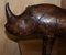 Dimitri Omersa Rhinoceros Brown Leather Footstool, 1960s, Image 10