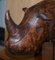 Dimitri Omersa Rhinoceros Brown Leather Footstool, 1960s, Image 8