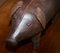 Omersa Brown Leather Pig Footstool, 1930s 11