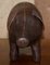 Omersa Brown Leather Pig Footstool, 1930s, Image 8