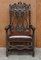 Antique Hand Carved Armorial Crest Coat of Arms Jacobean Dining Chairs, Set of 8 14