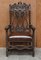 Antique Hand Carved Armorial Crest Coat of Arms Jacobean Dining Chairs, Set of 8, Image 14