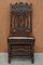 Antique Hand Carved Armorial Crest Coat of Arms Jacobean Dining Chairs, Set of 8, Image 5