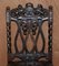 Antique Hand Carved Armorial Crest Coat of Arms Jacobean Dining Chairs, Set of 8, Image 6