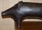 Extra Large Omersa Brown Leather Pig Footstool, 1930s 7