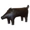 Extra Large Omersa Brown Leather Pig Footstool, 1930s 1