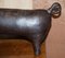 Extra Large Omersa Brown Leather Pig Footstool, 1930s 10