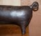 Extra Large Omersa Brown Leather Pig Footstool, 1930s, Image 10