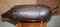 Extra Large Omersa Brown Leather Pig Footstool, 1930s, Image 8