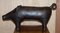 Extra Large Omersa Brown Leather Pig Footstool, 1930s 6