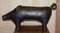 Extra Large Omersa Brown Leather Pig Footstool, 1930s, Image 6
