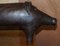 Extra Large Omersa Brown Leather Pig Footstool, 1930s, Image 15