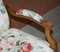 Viktorianischer handgeschnitzter Nussholz Armlehnstuhl mit hoher Rückenlehne in Colefax Fowler 7