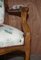 Poltrona vittoriana in legno di noce intagliato a mano con schienale alto, Immagine 12