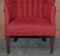 Antique Early Victorian Fluted Back Porters Wingback Barrel Armchair, 1840s 7