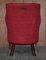 Antique Early Victorian Fluted Back Porters Wingback Barrel Armchair, 1840s 12