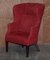 Antique Early Victorian Fluted Back Porters Wingback Barrel Armchair, 1840s 14