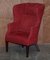 Antique Early Victorian Fluted Back Porters Wingback Barrel Armchair, 1840s, Image 14