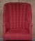 Antique Early Victorian Fluted Back Porters Wingback Barrel Armchair, 1840s 3