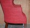 Antique Early Victorian Fluted Back Porters Wingback Barrel Armchair, 1840s, Image 11