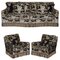 Canapé et Fauteuil Duresta Diplomat avec Tissu d'Ameublement Versace, Italie, Set de 3 1