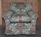 Antique Victorian Club Armchair with Chintz Embroidered Upholstery, 1900s 2