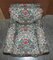 Antique Victorian Club Armchair with Chintz Embroidered Upholstery, 1900s 6