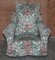 Antique Victorian Club Armchair with Chintz Embroidered Upholstery, 1900s 14